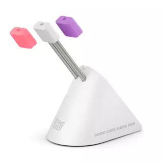 FragON - Tower Mouse Bungee with 3 colorful clips, White