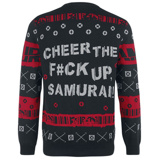 Cyberpunk 2077 Cheer Up Samurai Ugly Holiday Sweater, Black, 2XL