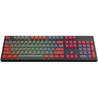 Dark Project KS-42 Keycaps PBT, ENG/RU/UA, γκρι / κόκκινο