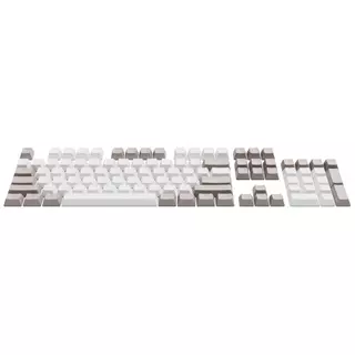 Dark Project KS-48 Keycaps PBT, ENG/RU/UA, gris/blanc