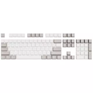 Dark Project KS-48 Keycaps PBT, ENG/RU/UA, gris/blanc
