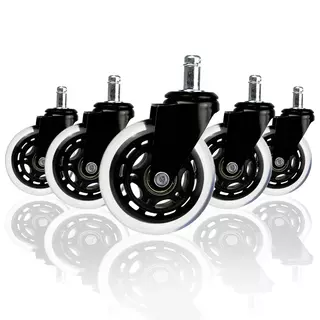 FragON Gaming Chair Spare part 1 - 75mm transparent Silicone wheels set(5 pieces)