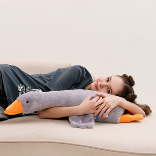 Plush pillow WP MERCHANDISE Goose Sally, grey, 78 cm