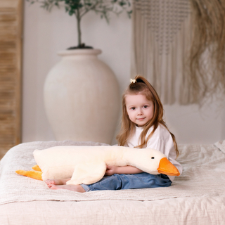 Plush pillow WP MERCHANDISE Goose Fredy, champagne, 78 cm