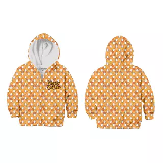 Harry Potter owl pattern kids hoodie yellow, 7-8 years
