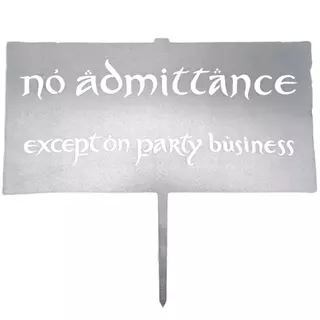 Weta Workshop Властелинът на пръстените - Знак за недопускане - Силует на метална птица