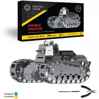 Metal Time | Nimble Fighter Mechanical model DIY kit of tank, 179 parts | World of Tanks