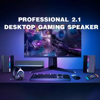 FIFINE 2.1 AmpliGame A22, Computer Speakers System with Subwoofer, RGB