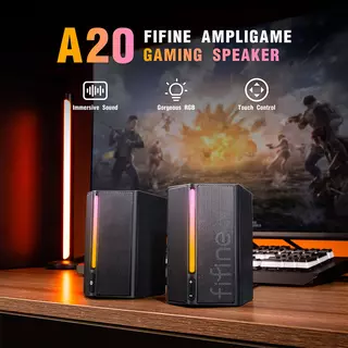 Fifine Ampligame A20 TV Gaming Speakers, Black