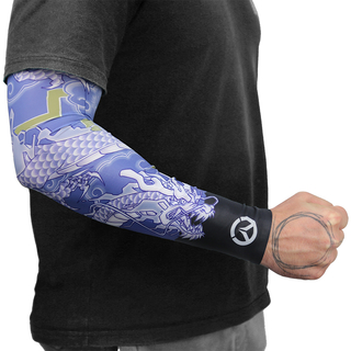 Overwatch 2 Hanzo tatoo manica da braccio da gioco senza cuciture, XL