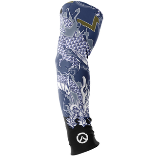 Overwatch 2 Hanzo tatoo manica da braccio da gioco senza cuciture, XL