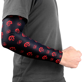 World of Warcraft Horde seamless gaming arm sleeve black_red, S