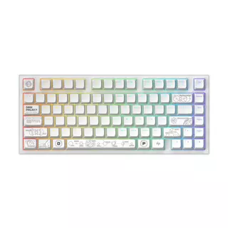 Dark Project ALU Terra Nova White - Безжична геймърска клавиатура (ANSI UA)