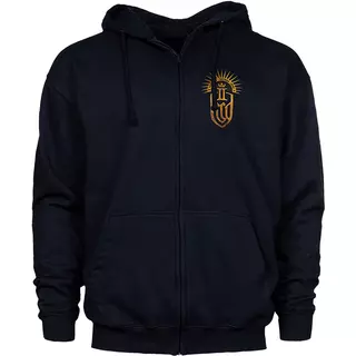 Kingdom Come Deliverance II Temporary Keyart - Zipper Hoodie Dark Blue, XL