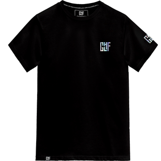 FragON - Camiseta unisex con logotipo holográfico Negra, S