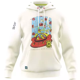 Rick and Morty hoodie off-white, L