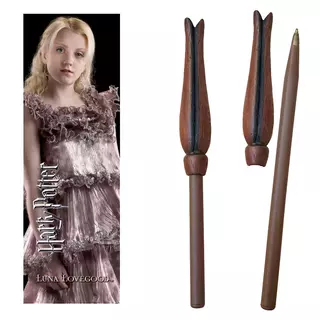 Noble Collection Harry Potter - Luna Zauberstab Stift und Lesezeichen