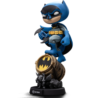 Iron Studios Batman: Batman on Bat-Signal (Blue Variant) MiniCo