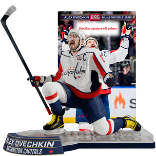 McFarlane Toys NHL ALEX OVECHKIN ALL-TIME GOALS LEADER AUTOGRAPHED Resin Statue