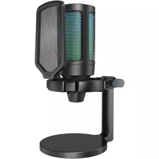 FIFINE A6NEO Condenser RGB USB Microphone, Black
