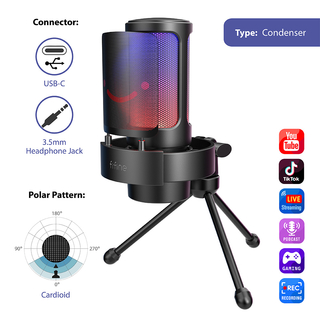 Fifine A8V Professional Recording Usb Mic - černý