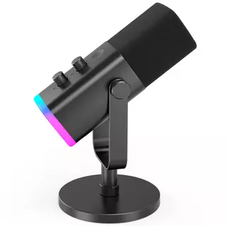 FIFINE AM8 Dynamic RGB XLR/USB Microphone, Black