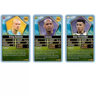 World Football Stars Top 200 - Pack 3 Top Trumps Card Game English