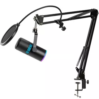 THRONMAX M30 Condenser RGB USB CAPSULE KITS Microphone, Black