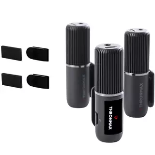 THRONMAX C2 Compact Wireless Space 2.4 Ghz Microphone KIT (3 pcs), Black