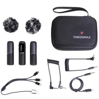 THRONMAX C2 Compact Wireless Space 2.4 Ghz Microphone KIT (3 pcs), Black