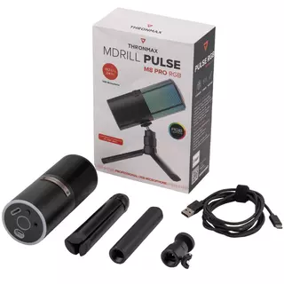 THRONMAX M8P Condenser RGB USB PULSE PRO 96KHZ Microphone, Black