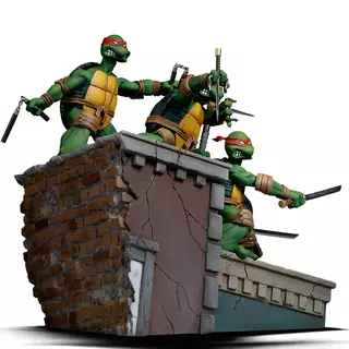 Iron Studios Teenage Mutant Ninja Turtles TMNT Set  Art Scale 1/10
