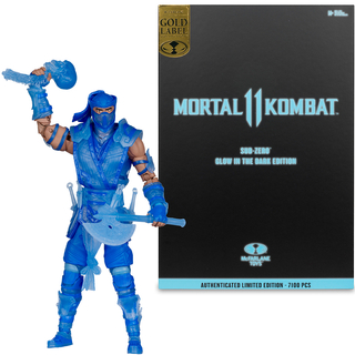Mortal Kombat Sub-Zero Glow In The Dark Edition Gold Label 7in Action Figure McFarlane Toys
