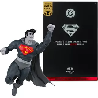 DC Multiverse Superman (The Dark Knight Returns) Black & White Accent Edition Gold Label 7in Action Figure McFarlane Toys