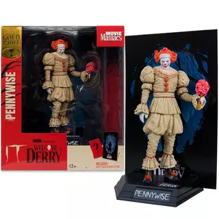 McFarlane Toys IT: WELCOME TO DERRY - Pennywise Flashback (Gold Label) Posed Figure