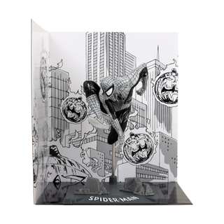 Marvel Spider-Man (Line Art) 1:10th Scale Collectible with Scene (Spider-Man #6) Gold Label McFarlane Toys