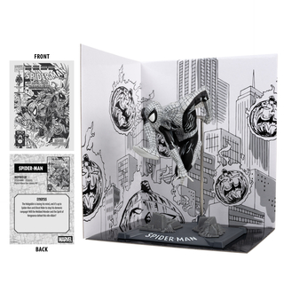 Marvel Spider-Man (Line Art) 1:10th Scale Collectible with Scene (Spider-Man #6) Gold Label McFarlane Toys
