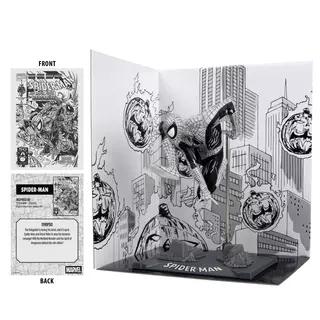 Marvel Spider-Man (Line Art) 1:10 Maßstab Sammlerstück mit Szene (Spider-Man #6) Gold Label McFarlane Toys