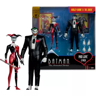 Batman: The Animated Series Harley Quinn and The Joker (Mad Love 2 Pack) 6in Action Figures Gold Label McFarlane Toys