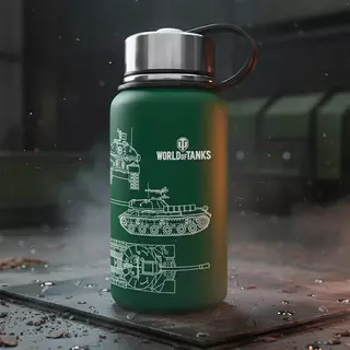 World of Tanks Thermos 650ml green