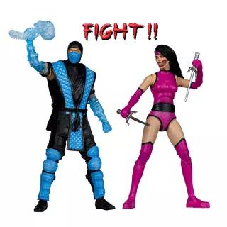 Mortal Kombat Klassics Sub-Zero vs Mileena 7in Action Figure Deluxe 2-Pack McFarlane Toys