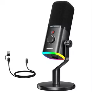 MAONO PD100X Dynamic RGB USB/XLR Microphone, black