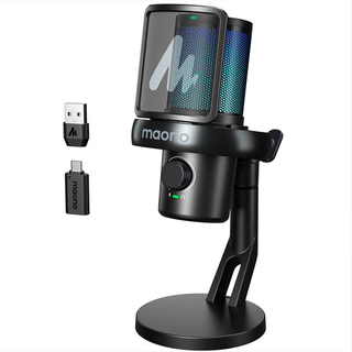 MAONO DM40 Pro Condenser RGB USB/Wireless AI Gaming Microphone, black