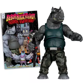 Teenage Mutant Ninja Turtles (Page Punchers) Rocksteady 5in Action Figure with Comic McFarlane Toys