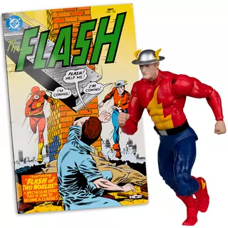 DC Direct Page Punchers The Flash Jay Garrick (The Flash #123) 7in Action Figure with Comic Red Platinum Edition McFarlane Toys