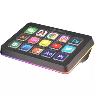 Fifine D6 Stream Controller with 15 Customized Keys and Software for Streaming, Gaming