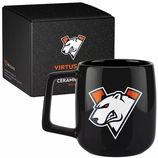 Virtus.pro Ceramic mug with logo, 430 ml, black