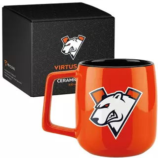 Virtus.pro Ceramic mug with logo, 430 ml, orange