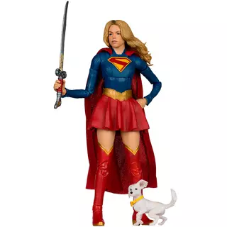 DC Multiverse Supergirl and Baby Krypto (Supergirl Movie) 7in Action Figure (Deluxe Theatrical Edition) McFarlane Toys