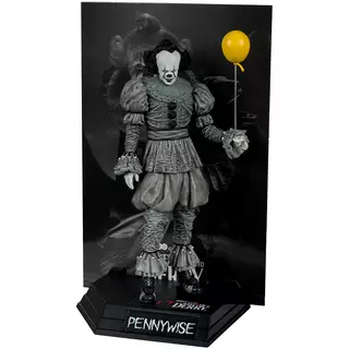 Pennywise (Black and White) (IT: Welcome to Derry) 6in Posed Figure McFarlane Toys